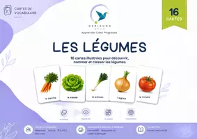 Aperçu - Cartes / Images - Les légumes du potager – 16 cartes de vocabulaire (Gratuit) – Maternelle - Page 1