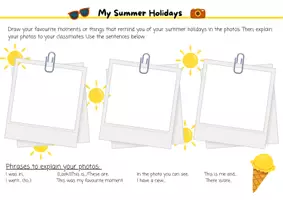 Vorschau - Arbeitsblätter - My Summer Holidays - einfache Sprechaktivität Klasse 4/5 - Seite 2