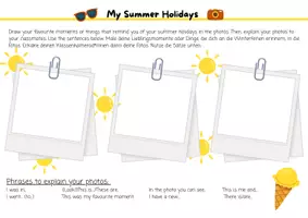 Vorschau - Arbeitsblätter - My Summer Holidays - einfache Sprechaktivität Klasse 4/5 - Seite 3