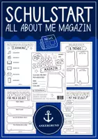 Vorschau - Mal- und Bastelvorlagen - Mein All About Me Magazin - Kreatives Kennenlernen zum Schulstart - Deckblatt