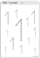 Vorschau - Arbeitsblätter - Ziffern prickeln Arbeitsblätter (1. Klasse) Mathe - Seite 3
