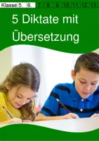 Vorschau - Arbeitsblätter - 5 englische Diktate mit Übersetzung für die 5. Klasse - Deckblatt