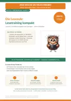 Vorschau - Arbeitsblätter - Lesetraining: Die Leseeule 2/3 - Deckblatt