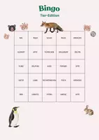 Vorschau - Spiele - BINGO - Tier Edition - Deckblatt