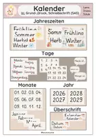 Vorschau - Bildkarten - Kalender - Datum, Jahreszeiten, Classroommanagement - Deckblatt