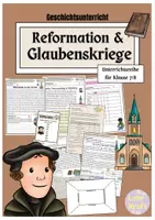 Vorschau - Unterrichtsreihen - Reformation und Glaubenskriege (Unterrichtsreihe GE) - Deckblatt