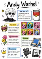 Vorschau - Arbeitsblätter - Lernposter + Arbeitsblätter zum Thema "Andy Warhol" + Lösung & MP3 + Mindmap + Infografik - Deckblatt