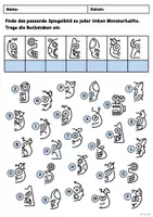 Vorschau - Arbeitsblätter - Symmetrie Monster Spiegeln Achsensymmetrie 4 ABs - Seite 3