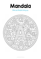 Vorschau - Mal- und Bastelvorlagen - 26 Mandalas zu den Buchstaben (A bis Z) - Seite 2
