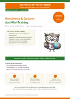 Vorschau - Arbeitsblätter - Kontinente und Ozeane: das Mini-Training - Deckblatt