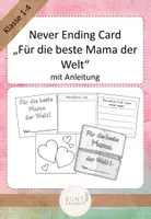 Vorschau - Mal- und Bastelvorlagen - Never Ending Card, Mama Geschenk Karte - Deckblatt