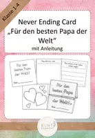 Vorschau - Mal- und Bastelvorlagen - Never Ending Card, Papa Geschenk Karte - Deckblatt