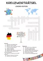 Vorschau - Arbeitsblätter - Kreuzworträtsel-Länder - Deckblatt
