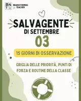 anteprima - Programmi scolastici / Materiali per docenti - Salvagente Settembre #3 – Osservazione dei Primi 15 Giorni - Pagina di copertina