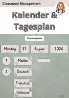 Vorschau - Präsentationen/Tafelbilder - Kalender und Tagesplan Tafelmaterial - Deckblatt