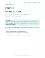 anteprima - Materiale di supporto/inclusione - Parole in relazione - CICLO Scuola dell'INFANZIA – Corso di comunicazione per la scuola dell’infanzia | 5 incontri - Pagina 1