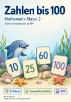 Vorschau - Arbeitsblätter - Zahlen bis 100 | Mathematik Klasse 2 | 7 Arbeitsblätter als PDF - Deckblatt