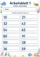 Vorschau - Arbeitsblätter - Zahlen bis 100 | Mathematik Klasse 2 | 7 Arbeitsblätter als PDF - Seite 1