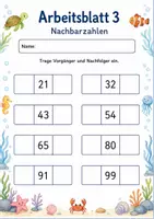 Vorschau - Arbeitsblätter - Zahlen bis 100 | Mathematik Klasse 2 | 7 Arbeitsblätter als PDF - Seite 3