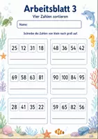Vorschau - Arbeitsblätter - Zahlen ordnen bis 100 | Mathematik Klasse 2 | 7 Arbeitsblätter als PDF - Seite 3