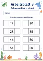 Vorschau - Arbeitsblätter - Nachbarzahlen bis 100 | Mathematik Klasse 2 | 7 Arbeitsblätter als PDF - Seite 3