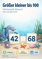 Vorschau - Arbeitsblätter - Größer kleiner bis 100 | Mathematik Klasse 2 | 7 Arbeitsblätter als PDF - Deckblatt