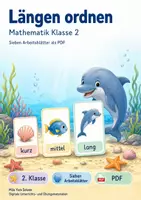Vorschau - Arbeitsblätter - Längen ordnen | Mathematik Klasse 2 | 7 Arbeitsblätter als PDF - Deckblatt