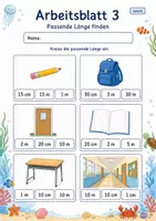 Vorschau - Arbeitsblätter - Längen ordnen | Mathematik Klasse 2 | 7 Arbeitsblätter als PDF - Seite 3