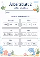 Vorschau - Arbeitsblätter - Längen im Alltag | Mathematik Klasse 2 | 7 Arbeitsblätter als PDF - Seite 2