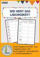 Vorschau - Stundenentwürfe - Einstieg "Sicherheit im Labor" - Laborgeräte & Gefahrensymbole - Deckblatt