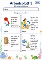 Vorschau - Arbeitsblätter - Textaufgaben mit Längen | Mathematik Klasse 2 | 7 Arbeitsblätter als PDF - Seite 3