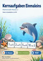 Vorschau - Arbeitsblätter - Kernaufgaben Einmaleins | Mathematik Klasse 2 | 7 Arbeitsblätter als PDF - Deckblatt