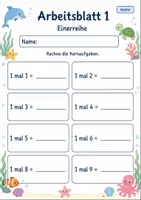 Vorschau - Arbeitsblätter - Kernaufgaben Einmaleins | Mathematik Klasse 2 | 7 Arbeitsblätter als PDF - Seite 1