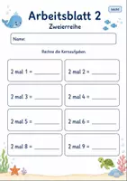 Vorschau - Arbeitsblätter - Kernaufgaben Einmaleins | Mathematik Klasse 2 | 7 Arbeitsblätter als PDF - Seite 2