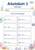 Vorschau - Arbeitsblätter - Addition bis 100 | Mathematik Klasse 2 | 7 Arbeitsblätter als PDF - Seite 3