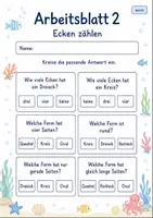 Vorschau - Arbeitsblätter - Formen Klasse 2 | Mathematik Klasse 2 | 7 Arbeitsblätter als PDF - Seite 2