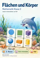 Vorschau - Arbeitsblätter - Flächen und Körper | Mathematik Klasse 2 | 7 Arbeitsblätter als PDF - Deckblatt