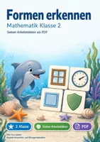 Vorschau - Arbeitsblätter - Formen erkennen | Mathematik Klasse 2 | 7 Arbeitsblätter als PDF - Deckblatt