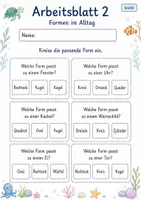 Vorschau - Arbeitsblätter - Formen erkennen | Mathematik Klasse 2 | 7 Arbeitsblätter als PDF - Seite 2