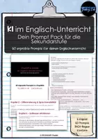 Vorschau - Stundenentwürfe - KI im Englisch-Unterricht – Dein Prompt-Pack für die Sek I - Deckblatt