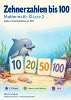 Vorschau - Arbeitsblätter - Zehnerzahlen bis 100 | Mathematik Klasse 2 | 7 Arbeitsblätter als PDF - Deckblatt