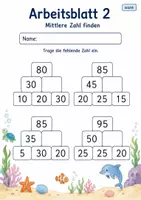 Vorschau - Arbeitsblätter - Zahlenmauern bis 100 | Mathematik Klasse 2 | 7 Arbeitsblätter als PDF - Seite 2