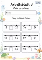 Vorschau - Arbeitsblätter - Zahlenfolgen bis 100 | Mathematik Klasse 2 | 7 Arbeitsblätter als PDF - Seite 3