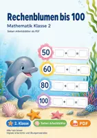 Vorschau - Arbeitsblätter - Rechenblumen bis 100 | Mathematik Klasse 2 | 7 Arbeitsblätter als PDF - Deckblatt