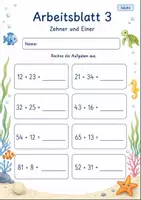 Vorschau - Arbeitsblätter - Plusaufgaben ohne Zehnerübergang bis 100 | Mathematik Klasse 2 | 7 Arbeitsblätter als PDF - Seite 3