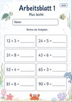 Vorschau - Arbeitsblätter - Rechnen ohne Zehnerübergang bis 100 | Mathematik Klasse 2 | 7 Arbeitsblätter als PDF - Seite 1