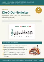 Vorschau - Arbeitsblätter - Die C-Dur-Tonleiter - Musik Klasse 5/6 - Deckblatt