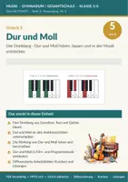 Vorschau - Arbeitsblätter - Dur und Moll - Dreiklaenge in Klasse 5/6 - Deckblatt