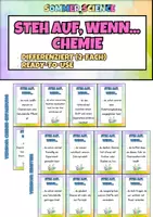 Vorschau - Spiele - Chemie Kennenlernspiel „Steh auf, wenn…“ – 32 Karten differenziert | Unterrichtseinstieg & Vorwissen aktivieren - Deckblatt