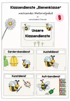 Vorschau - Poster - Klassendienste "Bienenklasse" - wachsendes Materialpaket - Deckblatt